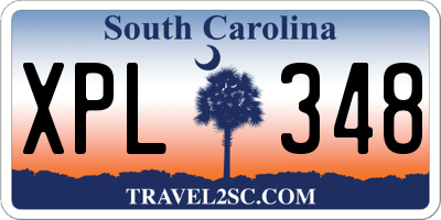 SC license plate XPL348