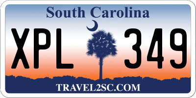 SC license plate XPL349