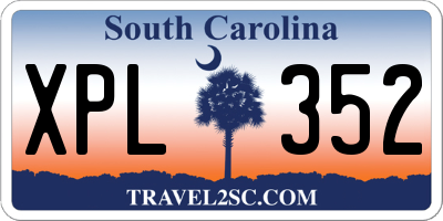 SC license plate XPL352