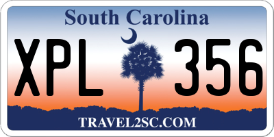 SC license plate XPL356