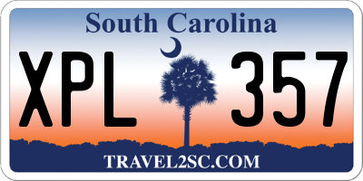 SC license plate XPL357
