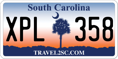 SC license plate XPL358