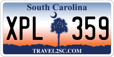 SC license plate XPL359