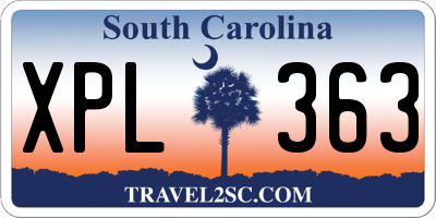 SC license plate XPL363