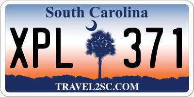 SC license plate XPL371
