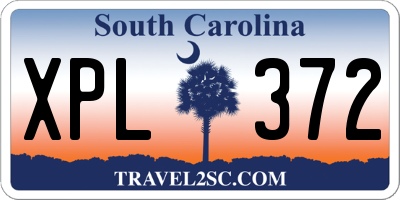SC license plate XPL372