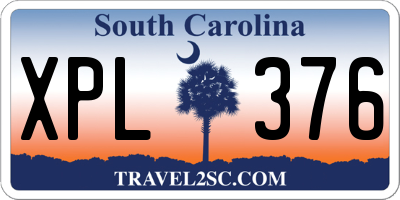 SC license plate XPL376