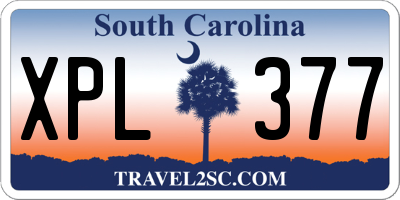 SC license plate XPL377