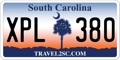SC license plate XPL380