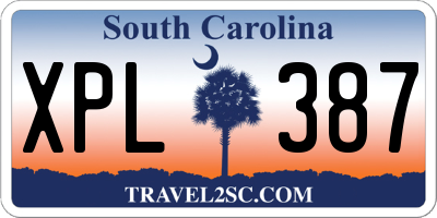 SC license plate XPL387