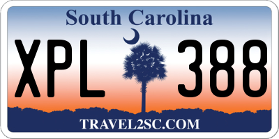 SC license plate XPL388