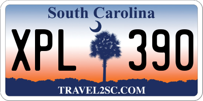 SC license plate XPL390