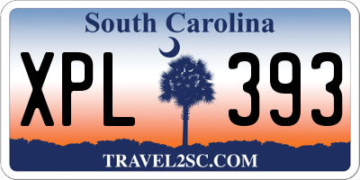 SC license plate XPL393