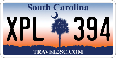 SC license plate XPL394