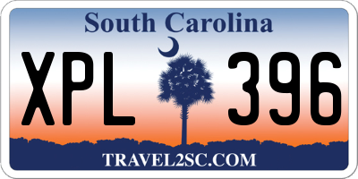 SC license plate XPL396