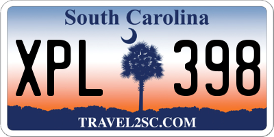 SC license plate XPL398