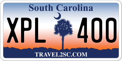 SC license plate XPL400