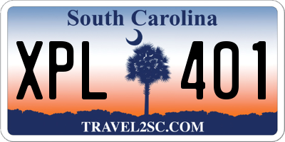 SC license plate XPL401