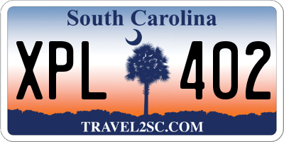 SC license plate XPL402
