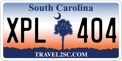 SC license plate XPL404