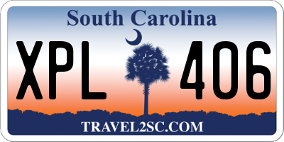 SC license plate XPL406