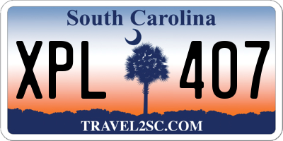 SC license plate XPL407