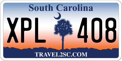 SC license plate XPL408