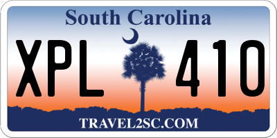 SC license plate XPL410