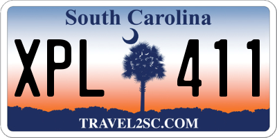 SC license plate XPL411