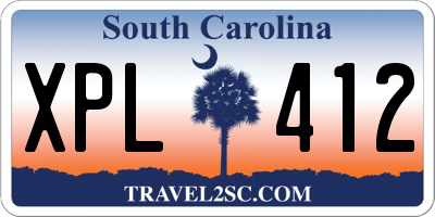 SC license plate XPL412