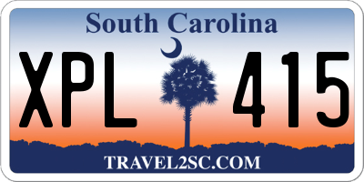 SC license plate XPL415
