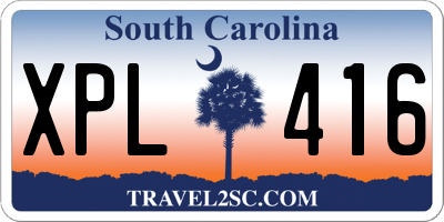 SC license plate XPL416