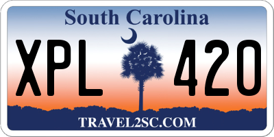 SC license plate XPL420