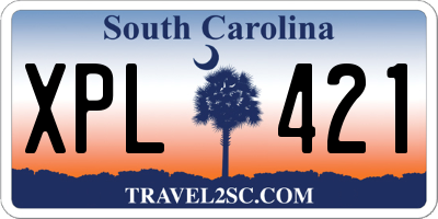 SC license plate XPL421