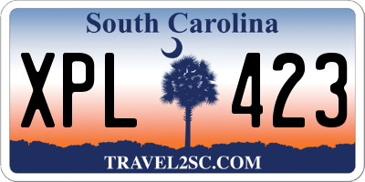 SC license plate XPL423