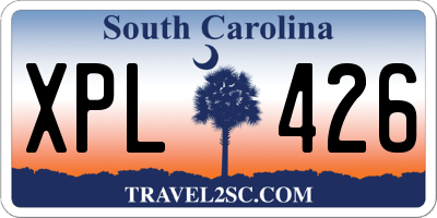 SC license plate XPL426