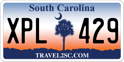 SC license plate XPL429