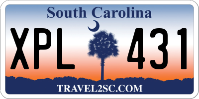 SC license plate XPL431