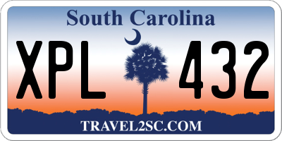 SC license plate XPL432