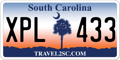 SC license plate XPL433