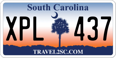 SC license plate XPL437