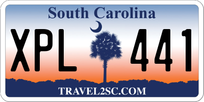 SC license plate XPL441