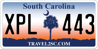 SC license plate XPL443