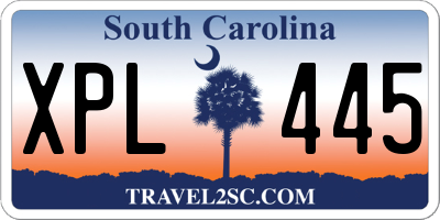 SC license plate XPL445