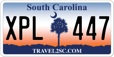 SC license plate XPL447