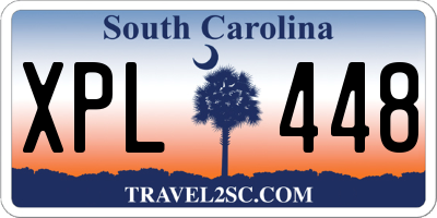 SC license plate XPL448