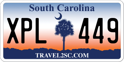 SC license plate XPL449