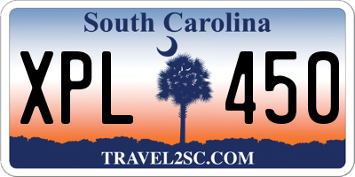 SC license plate XPL450