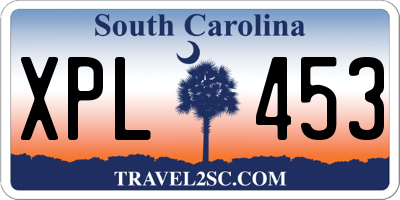 SC license plate XPL453