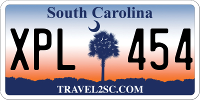 SC license plate XPL454